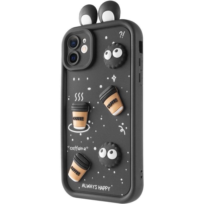 Чохол TPU Toys Case with Ears для Apple iPhone 12 (6.1") Black, фото 1