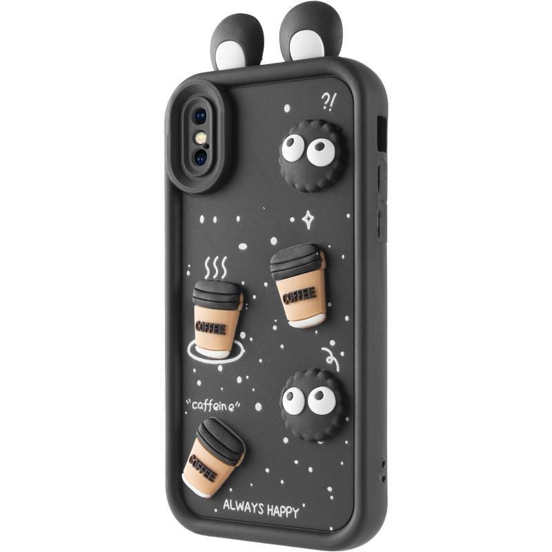 Чохол TPU Toys Case with Ears для Apple iPhone X / XS (5.8") Black, фото 1
