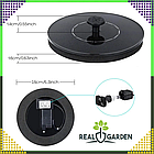 Садовий фонтан на сонячній батареї, декоративний фонтан для саду, ставка RC-K-1674, фото 8