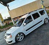 Дефлектор капоту (EuroCap) для Dacia Logan MCV 2004-2014 рр, фото 4