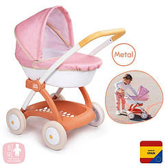 Коляска для ляльки Smoby Baby Nurse Теракотова пудра Люлька з кошиком (рожева) 7600254124