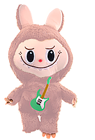 М'яка іграшка "Лабубу" пудрового кольору 25 см (1 шт.)