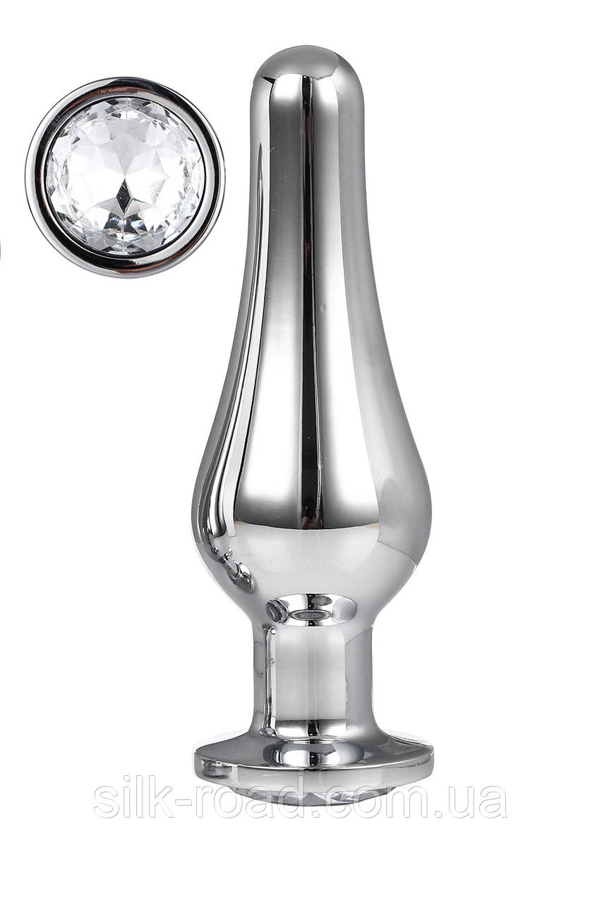 DT21825 анальна пробка конічної форми Dream Toys GLEAMING LOVE SILVER PLEASURE PLUG L