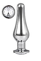 DT21825 анальна пробка конічної форми Dream Toys GLEAMING LOVE SILVER PLEASURE PLUG L