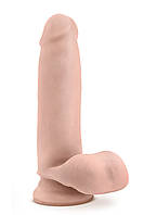 Фалоімітатор самозмащувальний Blush Dr. Skin Glide на присосці, бежевий