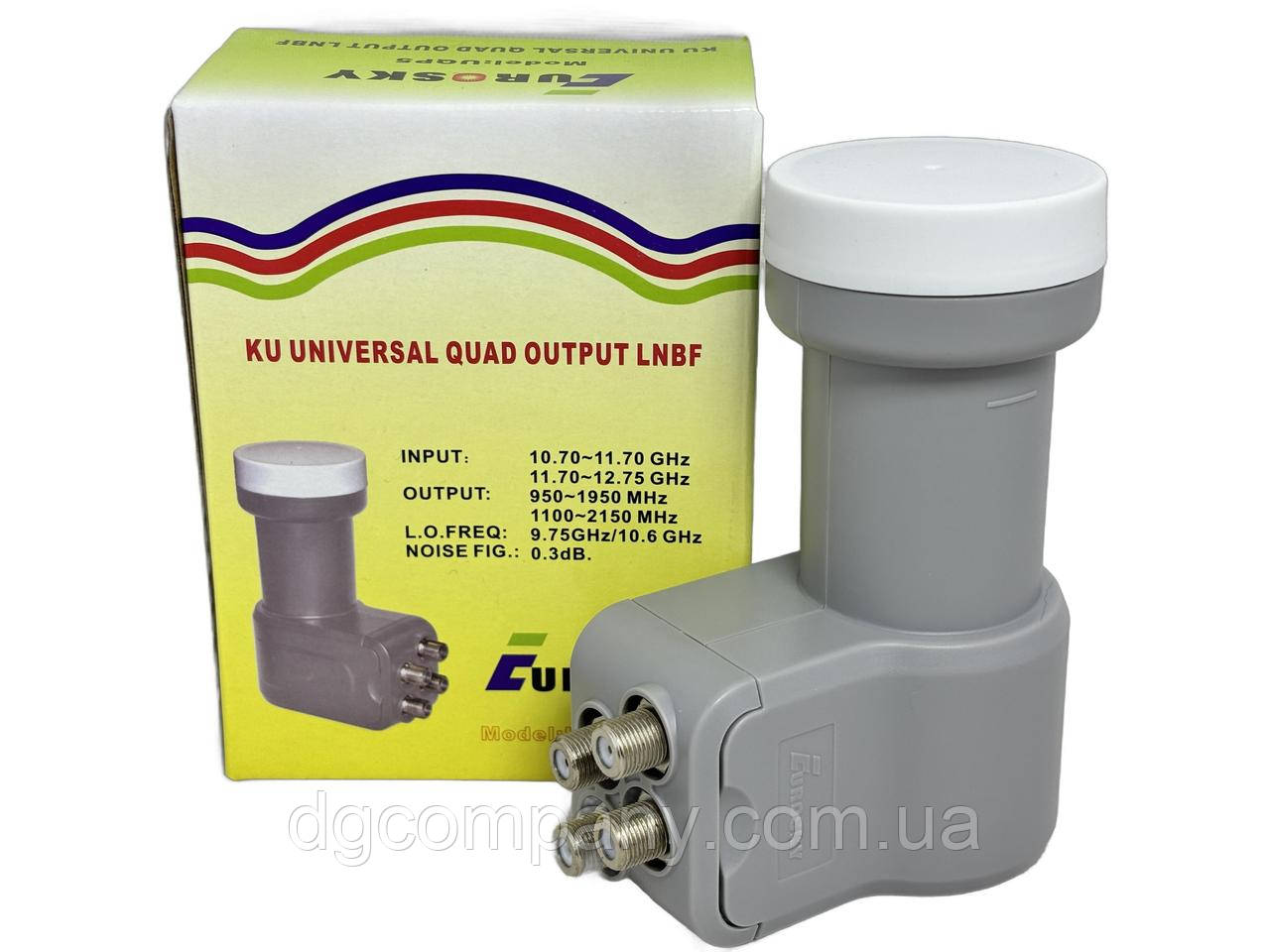 Супутниковий конвертер (головка) 4 виходи Eurosky, фото 1