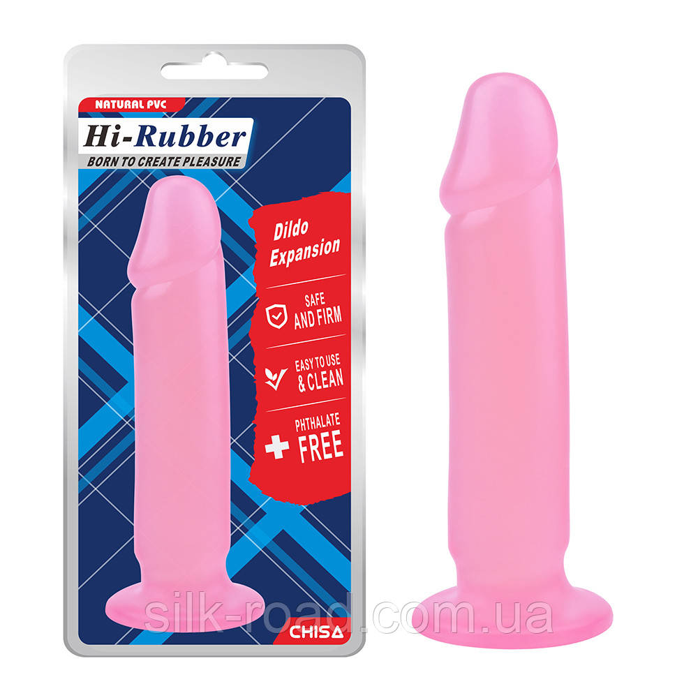 Фалоімітатор реалістичний Chisa Hi-Rubber Dildo Expansion на присоску, рожевий