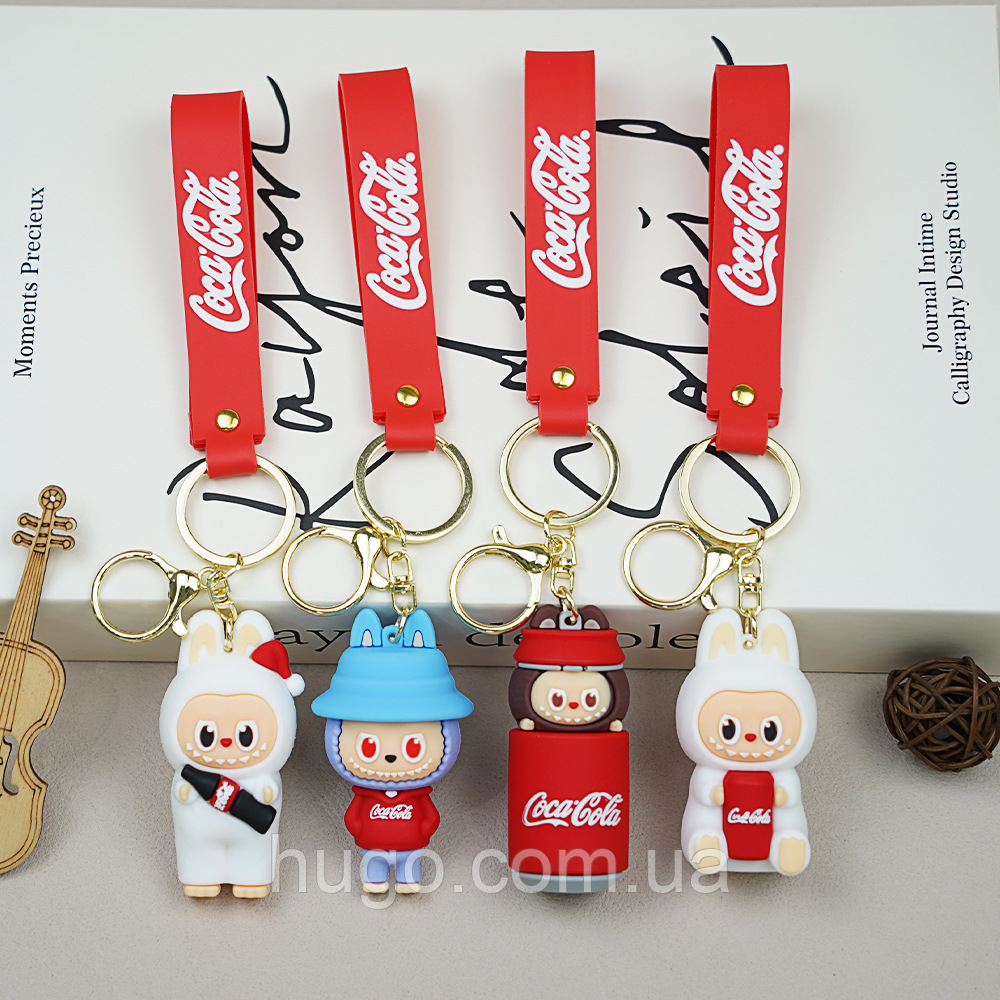 Брелок іграшка Лабубу Coca-Cola, 6.5*2.7 см, SD168, Рандом / Фігурка-брелок лабубу/Іграшка-брелок лабубу, фото 1
