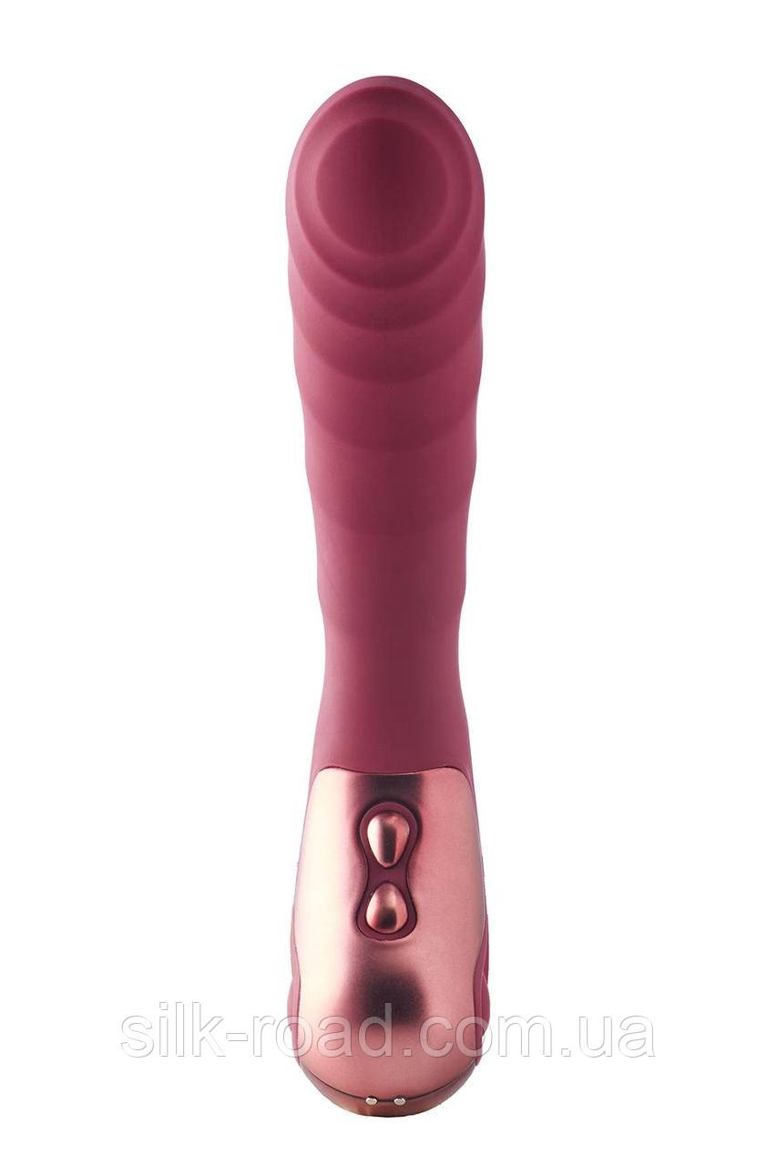 Вібратор для точки G рельєфний, Dream Toys Dinky Single Vibrator Jaimy D, бордовий, фото 1