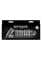 Насадка на пеніс, що подовжує RENEGADE RIBBED EXTENSION CLEAR