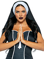 Головний убір сексуальної черниці Leg Avenue чорний O\S