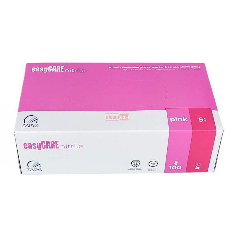 Рукавички нітрилові Zarys easyCARE Pink S 100 шт, фото 1