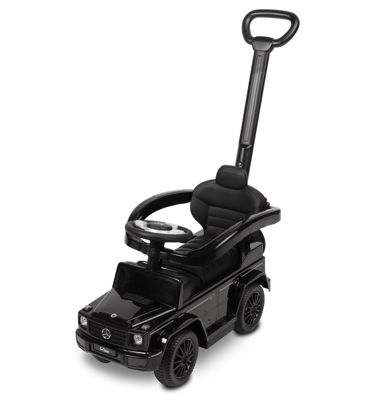 Машинка для катання Caretero (Toyz) Mercedes G350 D з батьківською ручкою Black, фото 1