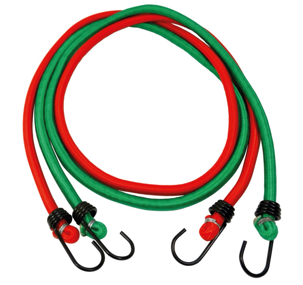 Гумка відмінна, кругла, для кріплення вантажу, 1 метр (білий гачок), фото 1