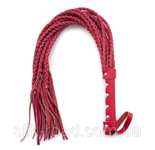 Флогер натуральна шкіра DS Fetish Leather flogger red