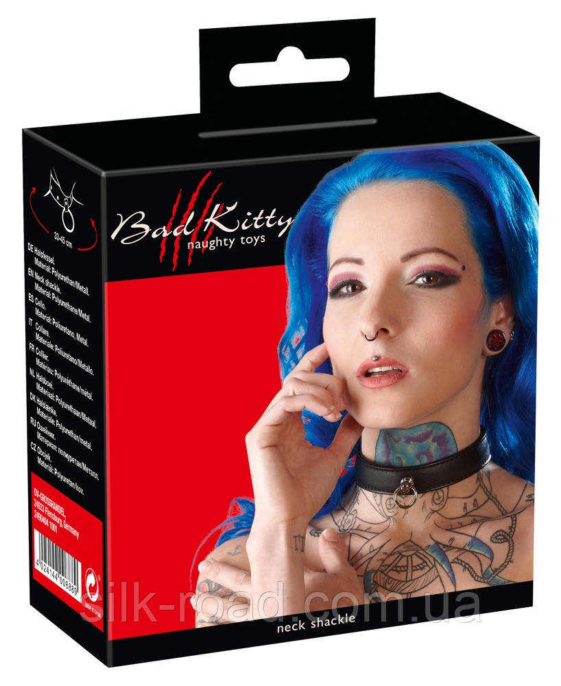 Нашийник Bad Kitty Bondage Collar black BK