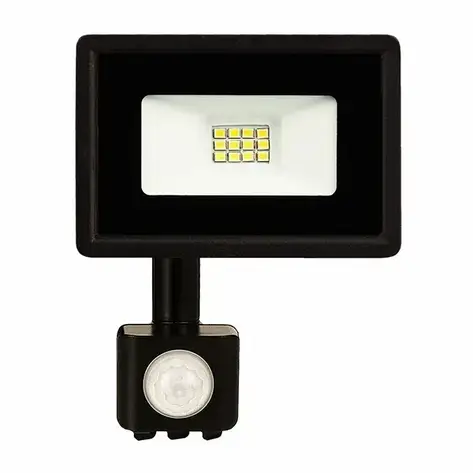 Світлодіодний прожектор BIOM 10W S6-SMD-10-Slim+Sensor 6200К 220V IP65 з датч. (24500), фото 1