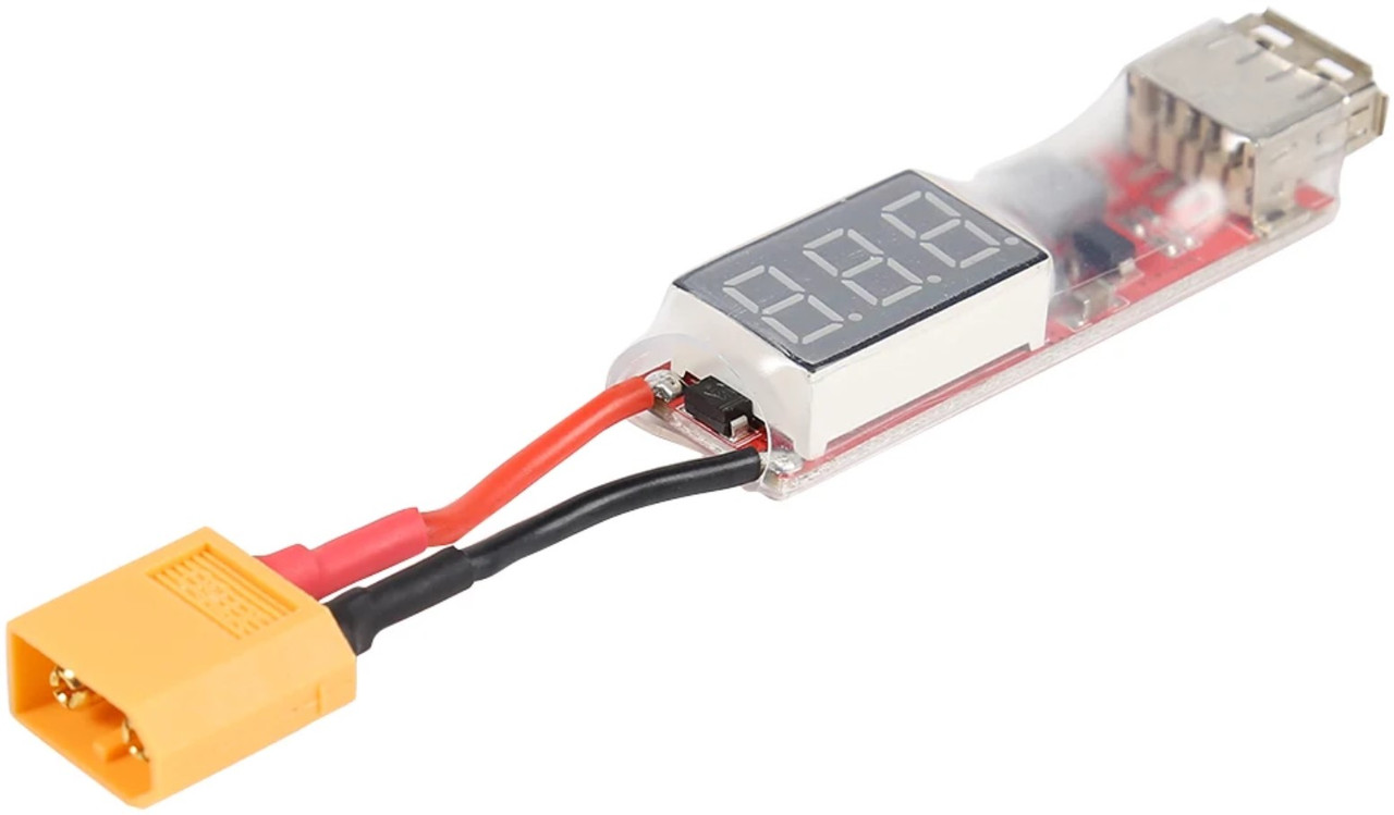 Адаптер перетворювач для акумуляторів 2S-6S LiPo XT60 to USB 5V / 2A, фото 1