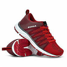 Підліткові кросівки Bona текстильні червоні літні 643X-2