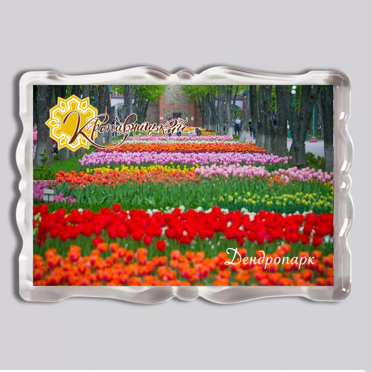 Акриловий магніт з друком "Дендропарк, Кропивницький, Kropyvnytskyi" №3 92x65 (16045), фото 1
