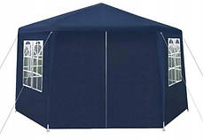 Садовий павільйон альтанка намет 6 стінок Bonro B-9007 синій, фото 3