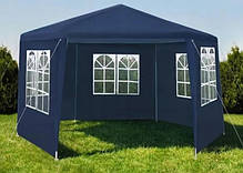Садовий павільйон альтанка намет 6 стінок Bonro B-9007 синій, фото 5