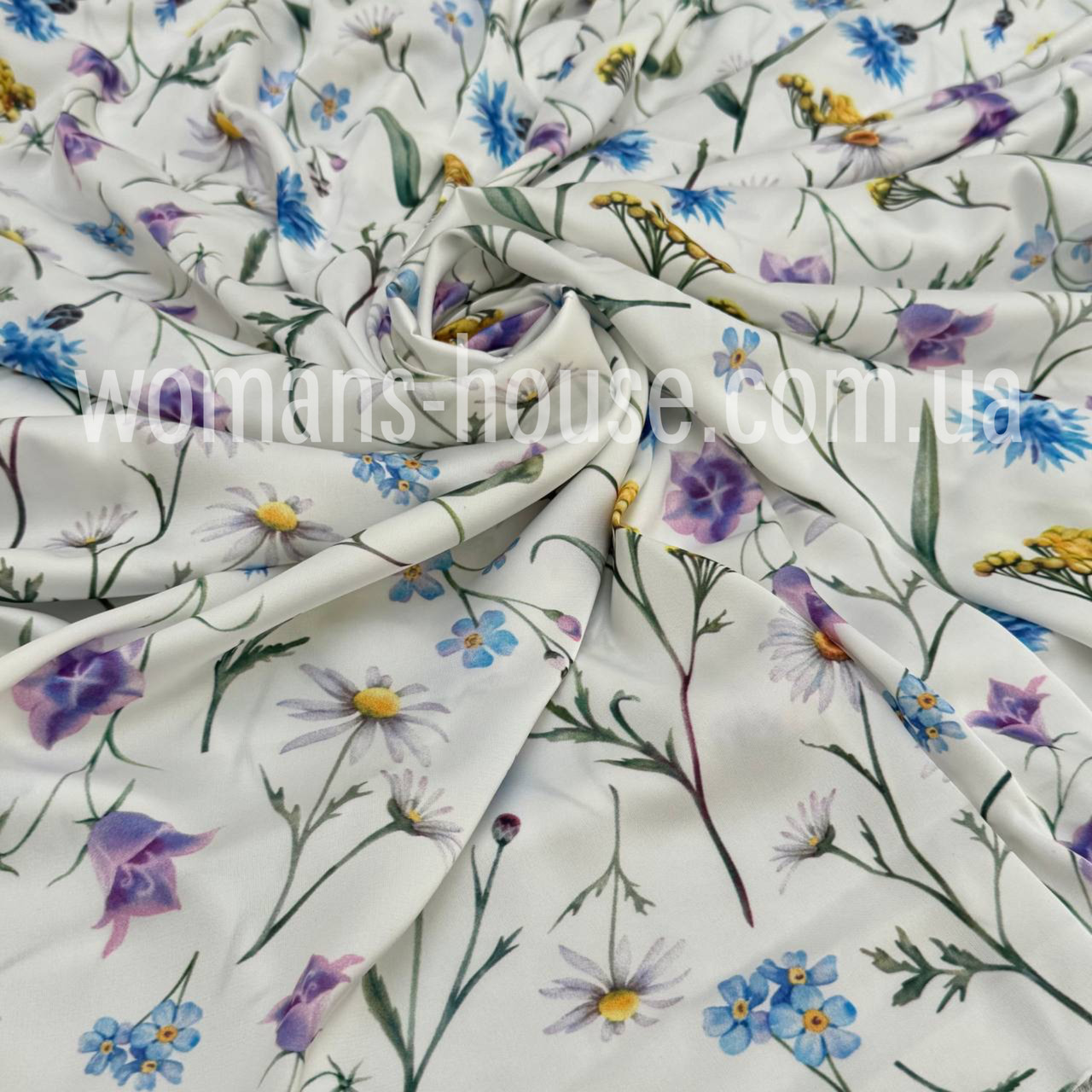 Суперсофт друкований принт Польові квіти, фото 1