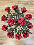 Букет на цвинтарь. Троянди 6 шт, фото 2