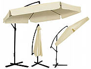 Садова парасолька бежева, вулична, 300 см, для саду, тераси, подвір'я, фото 3