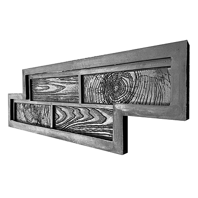 Форма для панелей зі швом "Дерев'яна цегла №2"; в 1 м ² - 15 шт; гнучкі гумові форми для панелей