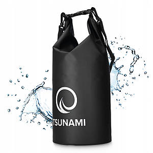 Гермомішок TSUNAMI Dry Pack 10 л водозахисний Black (P-5905973400039)