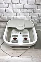 Ванночка для педикюру складна (сіра) з роликами