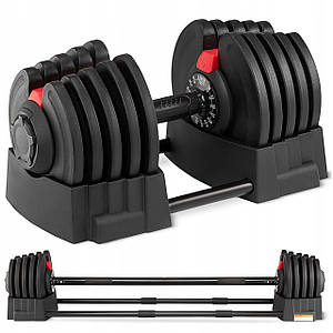 Набір штанга та гантеля з регульованою вагою 4FIZJO 2 в 1 Premium 2.5-40 кг (P-5905973401975)