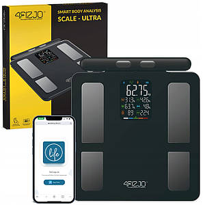 Ваги підлогові аналітичні 4FIZJO Ultra до 180 кг Black (P-5905973404068)