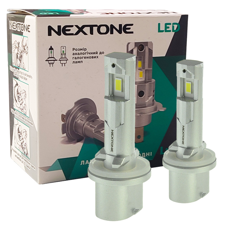 Лампа світлодіодна для фар NEXTONE LED L9 H27 6000K 6000LM 2 шт комплект, фото 1