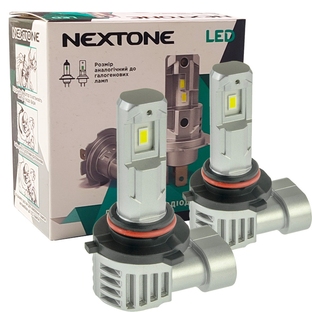 Лампа світлодіодна для фар NEXTONE LED L9 HB3 6000K 6000LM 2 шт комплект, фото 1