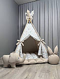 Вігвам для дітей Совенята 4 БОНБОН з Кошиком Повний комплект, вігвам для хлопчика, вігвам для дівчинки, дитячий вігвам, вігвам, фото 2