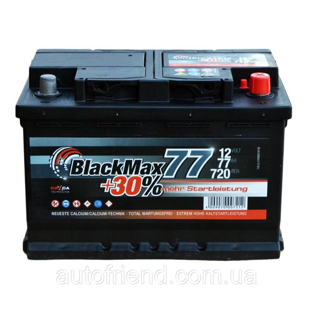 Акумулятор BlackMax 77Ah Єв (-/+) (720EN) (д278*ш175*в190) B5008, фото 1