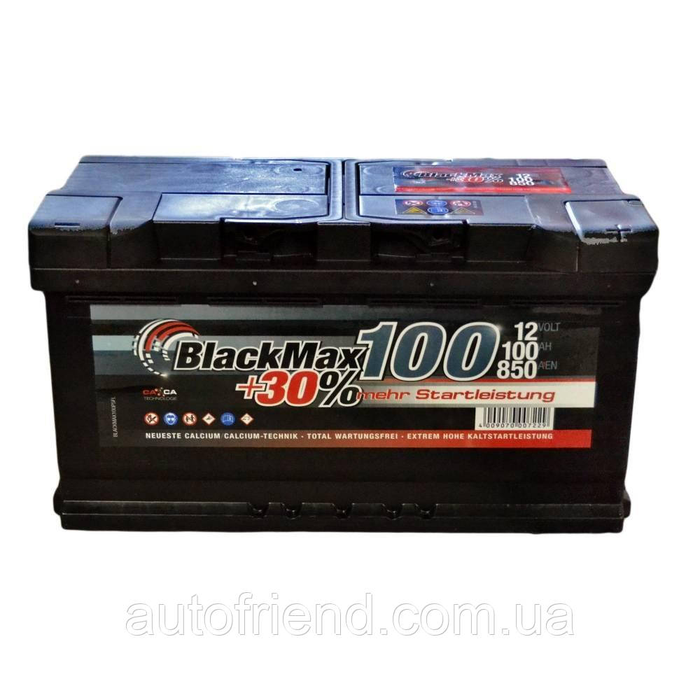 Акумулятор BlackMax 100Ah Єв (-/+) (850EN) (д353*ш175*в190) B5013, фото 1