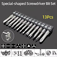Набір магнітних біт для викрутки спеціальної форми 13 шт Сталеві