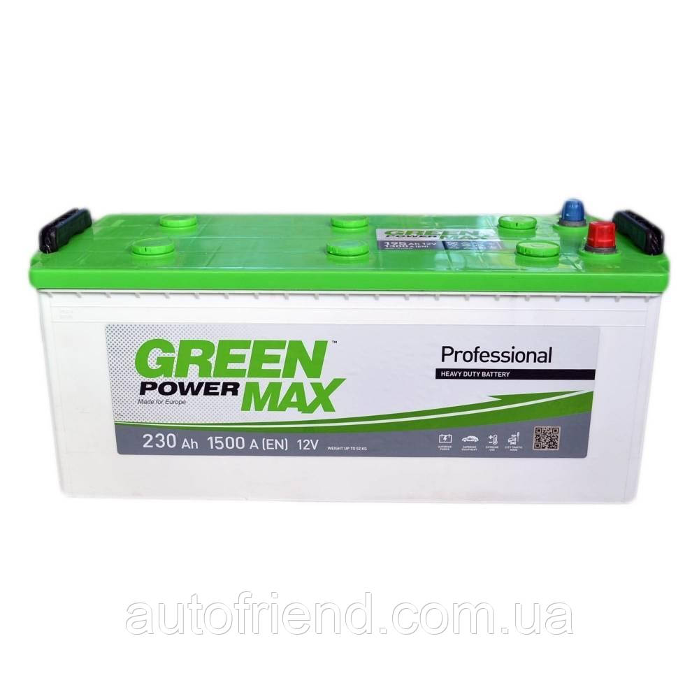 Акумулятор GREEN POWER MAX 230Ah бокова(+/-) (1500EN) (д518*ш276*в242), фото 1