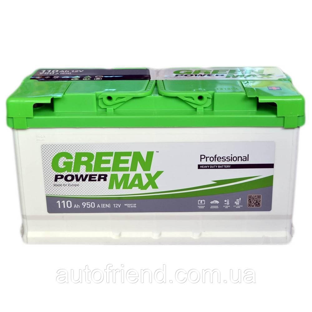 Акумулятор GREEN POWER MAX 110 Ah Єв (-/+) (950EN) (д353*ш175*в190), фото 1