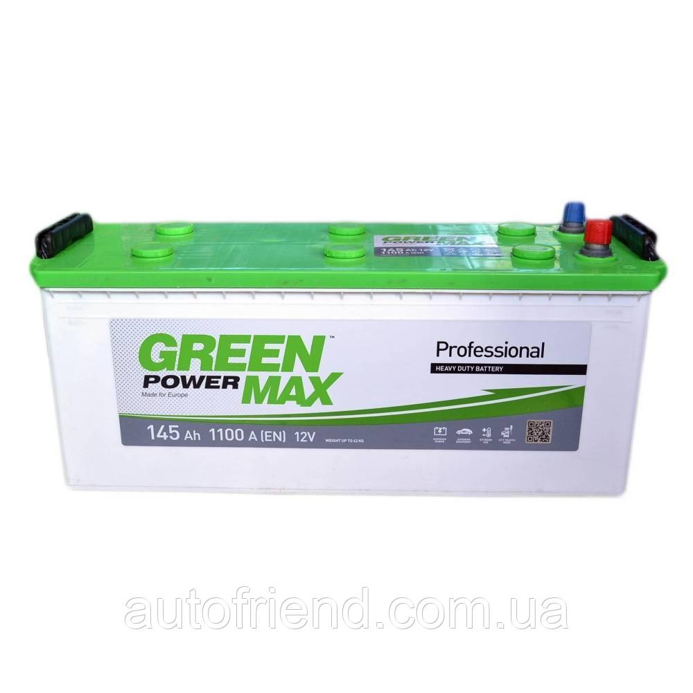 Акумулятор GREEN POWER MAX 145Ah бокова(+/-) (1100EN) (д513*ш189*в223), фото 1