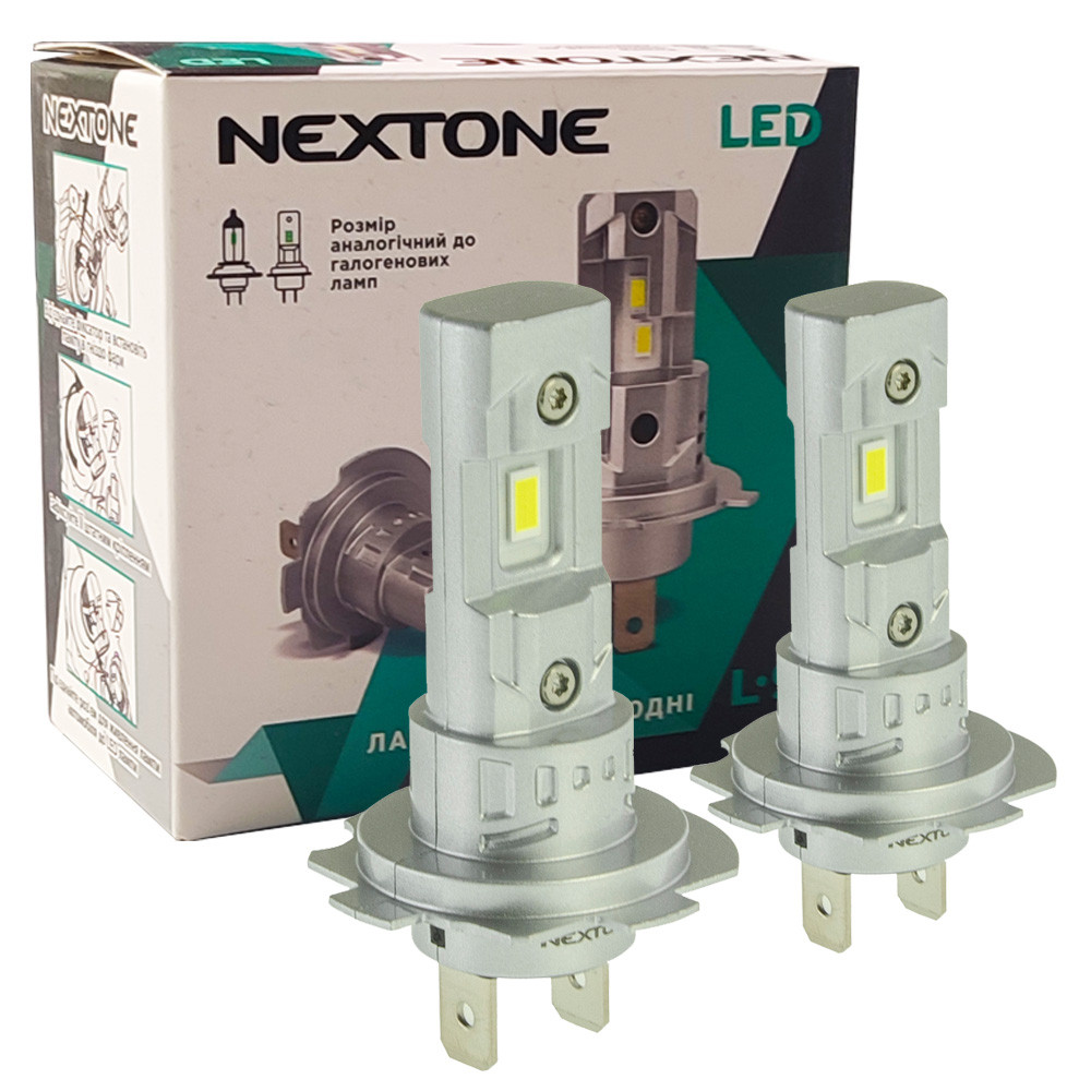 Лампа світлодіодна для фар NEXTONE LED L9 H7 6000K 6000LM 2 шт комплект, фото 1