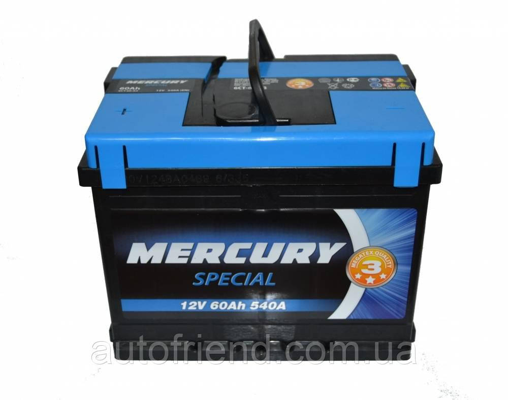 Акумулятор MERCURY SPECIAL 60Ah (+/-) (540EN) (д242*ш175*в190) 25920, фото 1