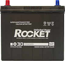 Акумулятор ROCKET 45Ah ASIA (+/-) ТК (430CCA) (д237*ш127*в227) SMF 55B24R без нижн. бурт + перехідник під