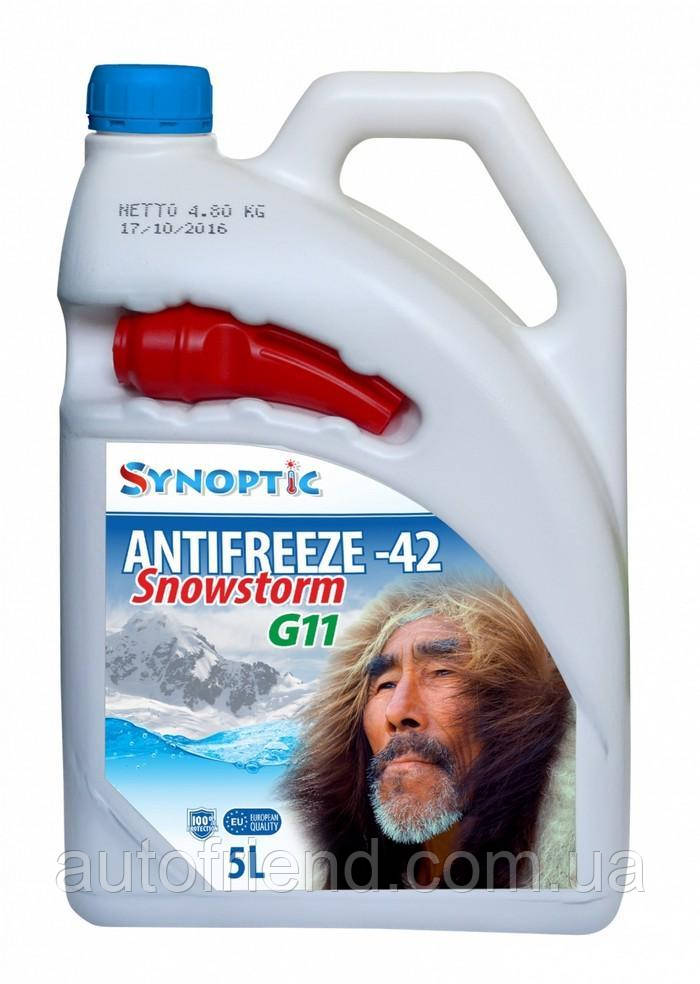 Антифриз Synoptic-42 snowstorm (-38) ПЕ кан.5л (4,80 кг.), син., фото 1