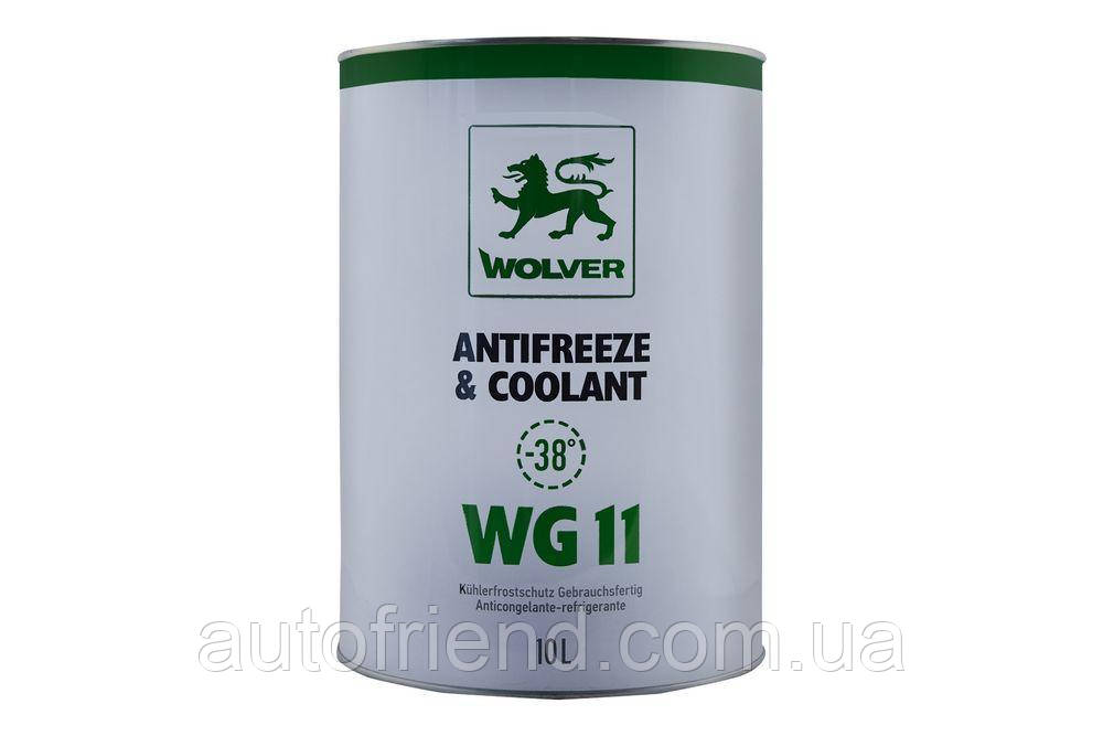 Антифриз WOLVER Antifreeze & Coolant WG11 Ready for use зелен. каністра 10л, фото 1