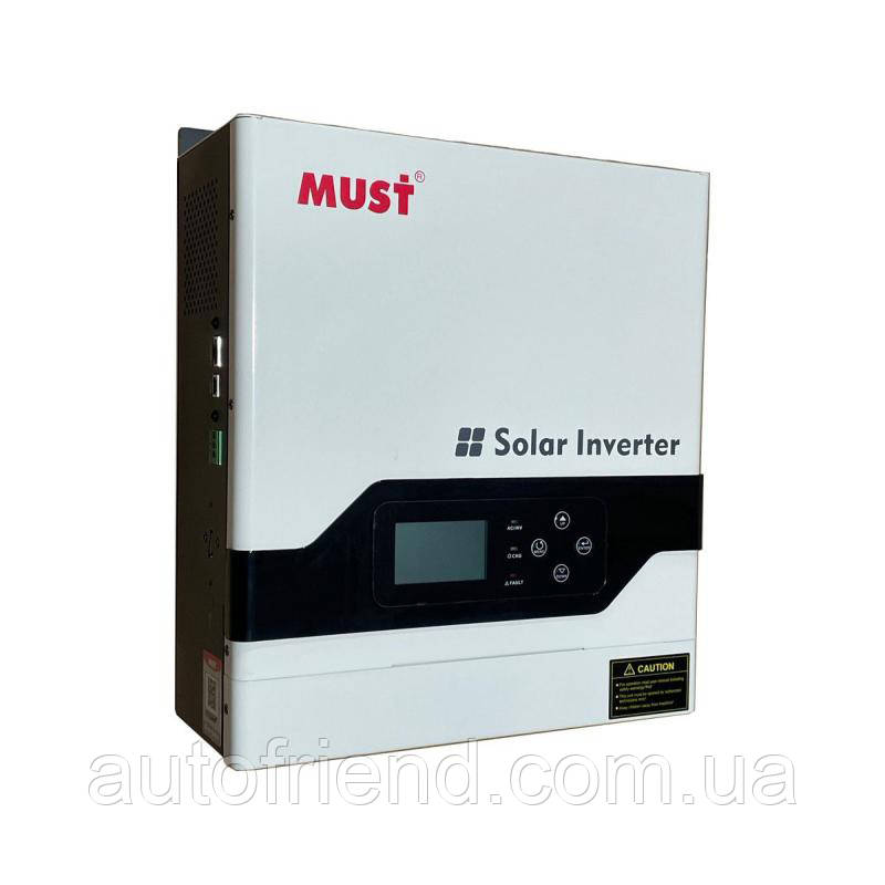 Гібрідний інвертор Must solar inverter 12v 1000W PV1800 зарядний струм 70А, фото 1