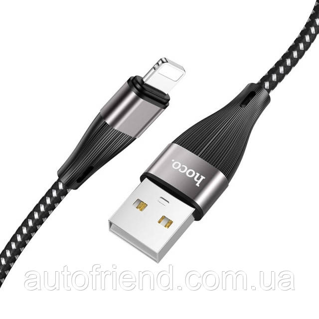 Кабель Hoco X57 Blessing charging data cable for Lightning Black, фото 1